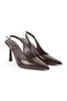 Women's Patent Leather Heeled Shoes Pointed Toe Thin Heel Slingback Stylish Evening Dress Jurdan Sole L085.K3207 - 3