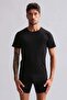 Egyptian Modal by Tencel Hercules Slim Fit Crew Neck Undershirt / T-Shirt Black