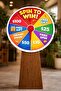 Spin Wheel Without Graphics, 80cm Diameter, 160cm Height with Elegant Wooden Stand for Parties & Events - 2