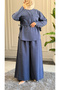 6339 - Stylish, Comfortable, Modal Soft Woven Fabric, Loose Women's Set with Waist Drawstring Detail - 4