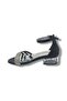 Dilan 860-26 Stripe Stone Glittery 3-Stripes Short Transparent Heel Girls' Sandals - 3