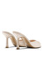 Vienza Women's Cream Satin Open-Toe 8.5 cm Thin Heeled Mule Slippers - 3