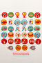 Friendship Themed Double Set 34-Piece Shared Sticker Pack Waterproof Agenda Laptop Thermos Phone Sticker Set - 2