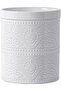Kitchen Utensil Holder, 7.2" Super Large Utensil Crock Heavy and Stable Lace Emboss Ceramic Utensil Holder for Kitchen Counter (Bright White)