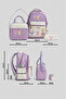 Girl's 3-Piece School Bag Set with Lunch Box and Pen Holder, Primary and Secondary School Backpack, Multi-Compartment - 8