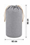 3 Pieces Gray Drawstring Storage Bag Xlarge 86X62 cm - Moving Bag - Quilt Pillow Laundry Storage Bag - 3