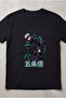 Jujutsu Kaisen Gojo Satoru Anime Printed Black Regular Fit T-Shirt