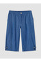 Lcw Grace Blue Women's Jean Capri with Elastic Waist - 4