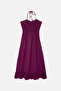 Women's Plum Flared Sleeveless Mini Dress