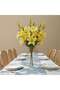 زهرة زنبق صناعية بملمس حقيقي بطول 81 سم - لون أصفر - 3