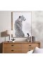 Magnificient Leopard Wall Art 94x5.8x124cm - Black