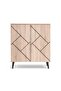 Shingai Shoe Rack 12 Pairs With 2 Door - Black & Sonoma Oak - 7