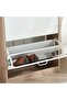 DISSET SHOE RACK 12 PAIRS WITH 3 DRAWER - WHITE & NATURAL - 7