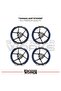 Yamaha Wheel Sticker Set High Quality 16-Piece Wheel Set Yamaha Compatible - 2