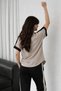 Women's Stripe Detailed Soft Textured Comfortable Cut Crew Neck Modal Fabric Tracksuit Set - 5