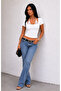 Women's Slim Cut Lace Over-The-Head Square Neck Viscose Blouse - 4