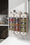Mink Color Special Design, 5 Drawers, Leak-Proof, Spoon Holder, Spice Rack Set, Wall Organizer, Self-Adhesive and Stoppered Kitchen - 3
