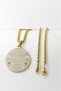Gold Color Hilye-I Şerif and Nazar Verse Written Prayer Necklace with Twisted Chain in Stainless Steel - 7