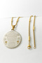 Gold Color Hilye-I Şerif and Ayetel Kürsi Written Prayer Spiritual Design Stainless Steel Necklace with Thick Doc Chain and Rod - 7