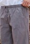 Sports Sweatpants Elastic Waist Cotton Thin Summer Fabric Large Size (Smoked) - 5