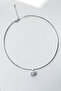 Oval Taşlı Silver Tasma Kolye - 2