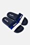 Men Triply Brand Logo Slip On Slides, Navy - 2