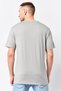 Men Crew Neck Short Sleeve Brand Logo T-Shirt, Grey - 4