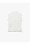 X Melis Ağazat - Sleeveless Floral Textured Stand-Up Qipao Collar Guipure Lace Blouse - 5