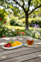 Acar Oval Line Detailed Porcelain Presentation and Serving Plate 13X20 cm 13 X 21 - 3