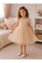 Elegant Daisy Embroidered Girl's Birthday Dress