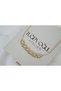 Kol530 Half Gourmet Chain Detail Gold Necklace