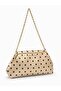 Cream Polka Dot Women's Polka Dot Chain Strap Clutch and Shoulder Bag - 5