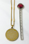 Gold Color Ayetel Kürsi and Four Kul Written Prayer Spiritual Stick Design with Thick Doc Chain Stainless Steel Necklace - 3