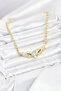 Brass Gold Color Zircon Stone Serenay Necklace - 3
