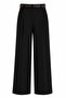 Adjustable Belted Palazzo Trousers Black - 4