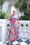 Fuchsia Layered Floral Patterned Dress - 2