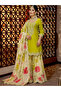Green Chinon Embroidered Palazzo Set - HRT8836 | Green