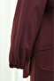 Long Back-Cut Crew Neck Top with Elasticated Sleeves and Trousers Set - Plum - 7