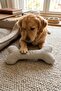 Natural Raw Linen Tear-Resistant Dog Toy and Sleeping Pillow Bone Shaped 27 cm - 3