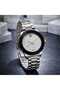 Men’s Luxury Silver Gold Watch Black Dial Stylish Designer Wrist Watch