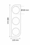 Tor Trio Travertine Marble Opal Glass Triple Wall Sconce G9 Bulb Included Modern Lamp - 8