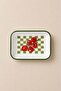 Pomodoro Tomato Patterned Enamel Serving Plate 21X14X4 cm - 2