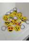 Set of 10 3D Emoji Keychains - Fun Facial Expressions Birthday Party Gift and Bag Decoration - 3