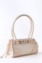 Women's Linen Tassel Detailed Zippered Hand and Shoulder Bag - 2