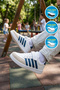 Lafonten 754 F White-Indigo Boys' Sports Shoes
