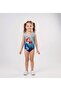Girl's Mermaid Patterned Uv Protected Special Production Swimsuit