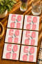 Modern Text Design - "Good Morning - Good Morning" Set of 6 Coasters - Uv Printing Mdf - 10X10 cm