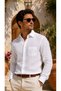Men's Classic Wide Cut Cotton Linen Plain Long Sleeve Shirt