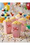 8-Piece Popcorn Box - Popcorn Cardboard Box - Movie Night and Party Snack Container (Red and White) - 3