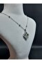Silver Color Mix Stone Van Yonca Model Ball Chain Steel Necklace - 3
